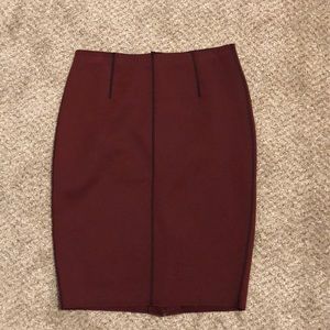 Maroon Pencil Skirt from Ann Taylor